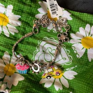 BRIGHTON Mayflower CHARM Bracelet WITH 3 Charms